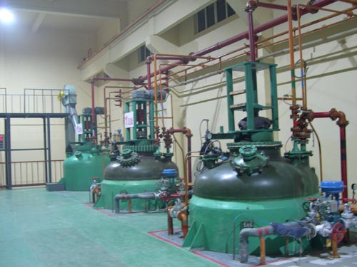 我公司聚丙烯酰胺生產(chǎn)車間反應(yīng)釜